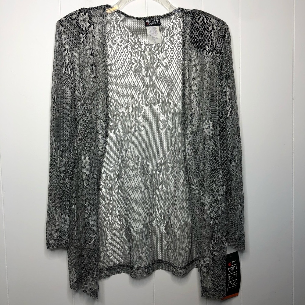 NWT Helene Blake open front lace cardigan. Size 14